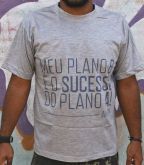 Camiseta Frase - Cinza (G)