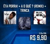 Combo 3 CDs Amiri: Êta Porra!, A O Quê? (Remix) e Trinca!